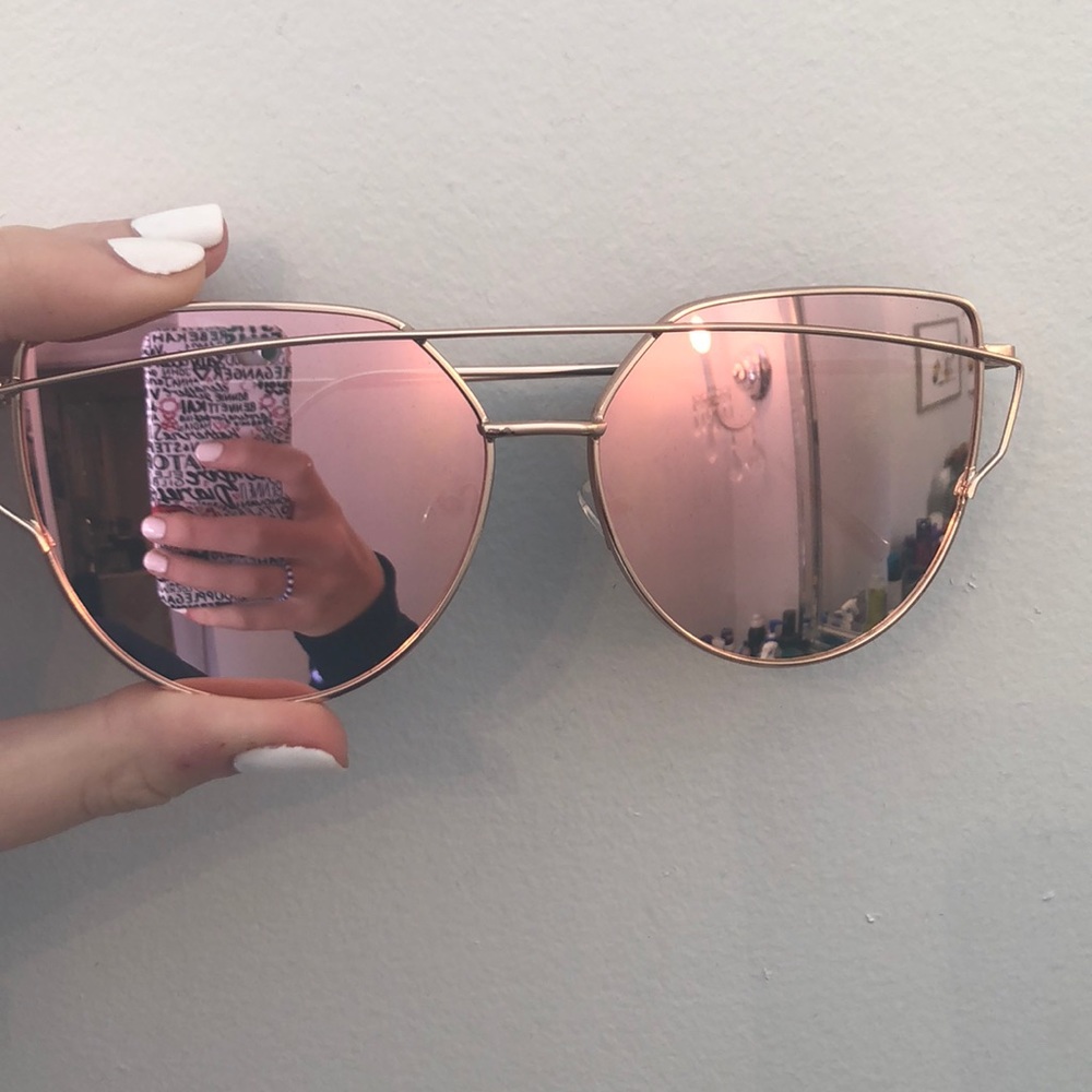 Coolest pink sunglasses!